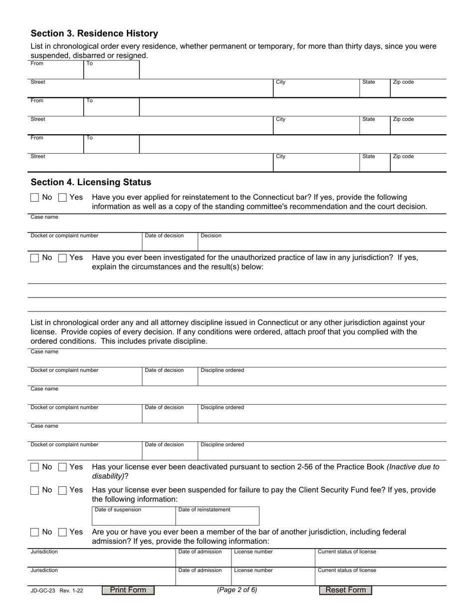 Form JD-GC-23 - Fill Out, Sign Online and Download Fillable PDF ...