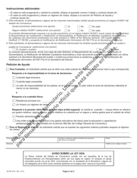 Formulario JD-FM-161S Solicitud De Custodia/Regimen De Visitas - Progenitores - Connecticut (Spanish), Page 2