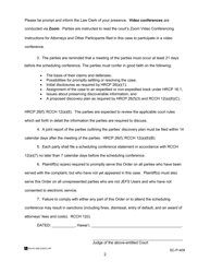 Form SC-P-409 [proposed] Order Setting Scheduling Conference - Hawaii, Page 2
