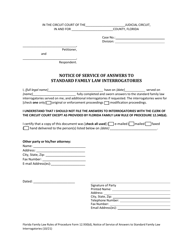 Form 12.930(D) Notice of Service of Answers to Standard Family Law Interrogatories - Florida, Page 2