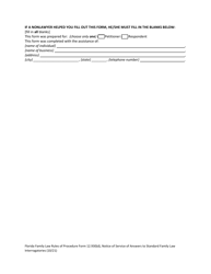 Form 12.930(D) Notice of Service of Answers to Standard Family Law Interrogatories - Florida, Page 3