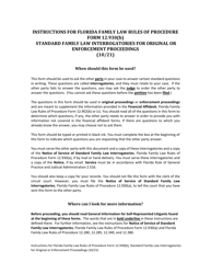 Document preview: Form 12.930(B) Standard Family Law Interrogatories for Original or Enforcement Proceedings - Florida
