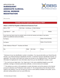 Form 37A-520A Application for Subsequent Associate Clinical Social Worker Registration - California, Page 3