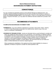 Document preview: Form 37M-409 Background Statement Form - California