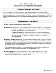 Form 37M-409 Background Statement Form - California, Page 3