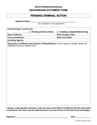 Form 37M-409 Background Statement Form - California, Page 4