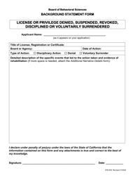 Form 37M-409 Background Statement Form - California, Page 6