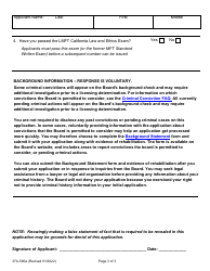 Form 37A-590A Application for Subsequent Associate Marriage and Family Therapist Registration - California, Page 5