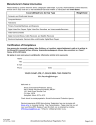 Form IL532-2909 (LPC657) Electronics Manufacturer Registration Form - Illinois, Page 2