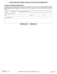 Form IL532-2911 (LPC658) Collector, Recycler, Refurbisher Registration Form - Illinois, Page 2