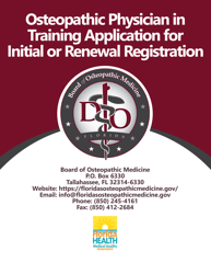 Form DH-MQA1172 Osteopathic Physician in Training Application for Initial or Renewal Registration - Florida