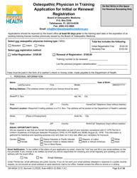 Form DH-MQA1172 Osteopathic Physician in Training Application for Initial or Renewal Registration - Florida, Page 3