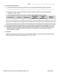 Form DH-MQA1172 Osteopathic Physician in Training Application for Initial or Renewal Registration - Florida, Page 5