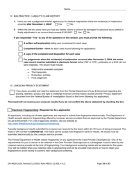Form DH-MQA1029 Osteopathic Physician Application for Licensure - Florida, Page 14