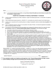 Form DH-MQA1029 Osteopathic Physician Application for Licensure - Florida, Page 17