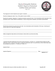 Form DH-MQA1029 Osteopathic Physician Application for Licensure - Florida, Page 25