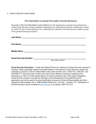 Form DH-MQA1029 Osteopathic Physician Application for Licensure - Florida, Page 5