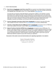 Form DH-MQA1029 Osteopathic Physician Application for Licensure - Florida, Page 9