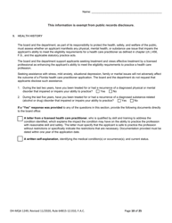Form DH-MQA1249 Osteopathic Physician Application for Temporary Certificate for Practice in an Area of Critical Need - Florida, Page 10