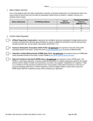 Form DH-MQA1249 Osteopathic Physician Application for Temporary Certificate for Practice in an Area of Critical Need - Florida, Page 9