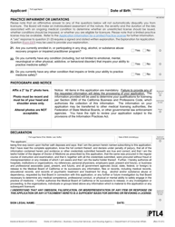 Form PTL Application for a Postgraduate Training License - California, Page 4