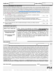 Document preview: Form PTL4 Notarized Signatory Page - California