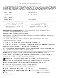 Document preview: Application for Cursory Review - Florida