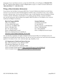 Form MC210 RV Medi-Cal Annual Redetermination - California, Page 21