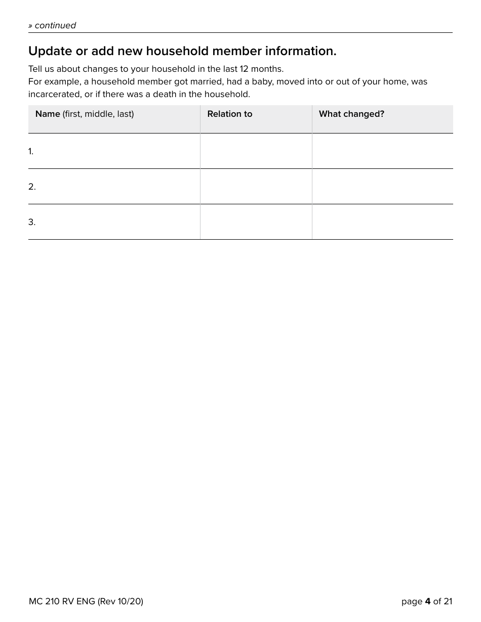 Form MC210 RV Download Fillable PDF or Fill Online MediCal Annual