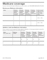 Form MC217 Medi-Cal Renewal Form - California, Page 12