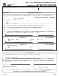 Form VSA509C Application for Change of Gender Designation (Minors Aged Under 12 Years) - Changing B.c. Birth Certificate/Registration - British Columbia, Canada, Page 3