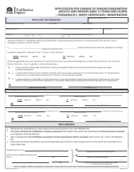 Form VSA509A Application for Change of Gender Designation (Adults and Minors Aged 12 Years and Older) - Changing B.c. Birth Certificate/Registration - British Columbia, Canada, Page 3