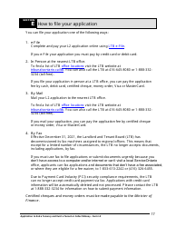 Instructions for Form L2 Application to End a Tenancy and Evict a Tenant or Collect Money - Ontario, Canada, Page 18