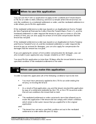 Instructions for Form L4 Landlord&#039;s Application to End a Tenancy and Evict a Tenant Where Tenant Failed to Meet Conditions of a Settlement or Order - Ontario, Canada, Page 2