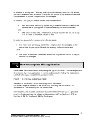 Instructions for Form L4 Landlord&#039;s Application to End a Tenancy and Evict a Tenant Where Tenant Failed to Meet Conditions of a Settlement or Order - Ontario, Canada, Page 3