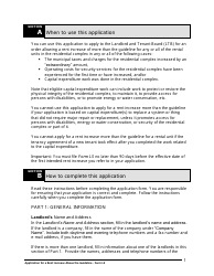 Instructions for Form L5 Application for a Rent Increase Above the Guideline Order - Ontario, Canada, Page 2