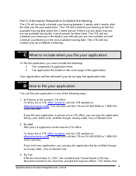 Instructions for Form L8 Application Because the Tenant Changed the Locks - Ontario, Canada, Page 5