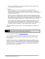 Instructions for Form T3 Tenant Application for a Rent Reduction - Ontario, Canada, Page 8