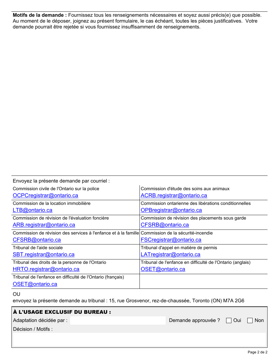 Forme TO001 Download Fillable PDF or Fill Online Demande De Mesures D ...