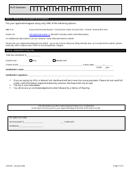 Form ARB-M6 Municipal Act Application/Appeal - Limitation of Taxes - Ontario, Canada, Page 6
