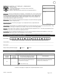 Form ARB-M2 Municipal Act Complaint - Comparables - Ontario, Canada, Page 4