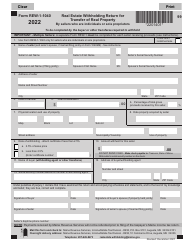 Document preview: Form REW-1-140 Real Estate Withholding Return for Transfer of Real Property by Sellers Who Are Individuals or Sole Proprietors - Maine