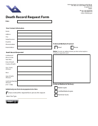 Document preview: Death Record Request Form - Kentucky