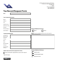Document preview: Tax Record Request Form - Kentucky