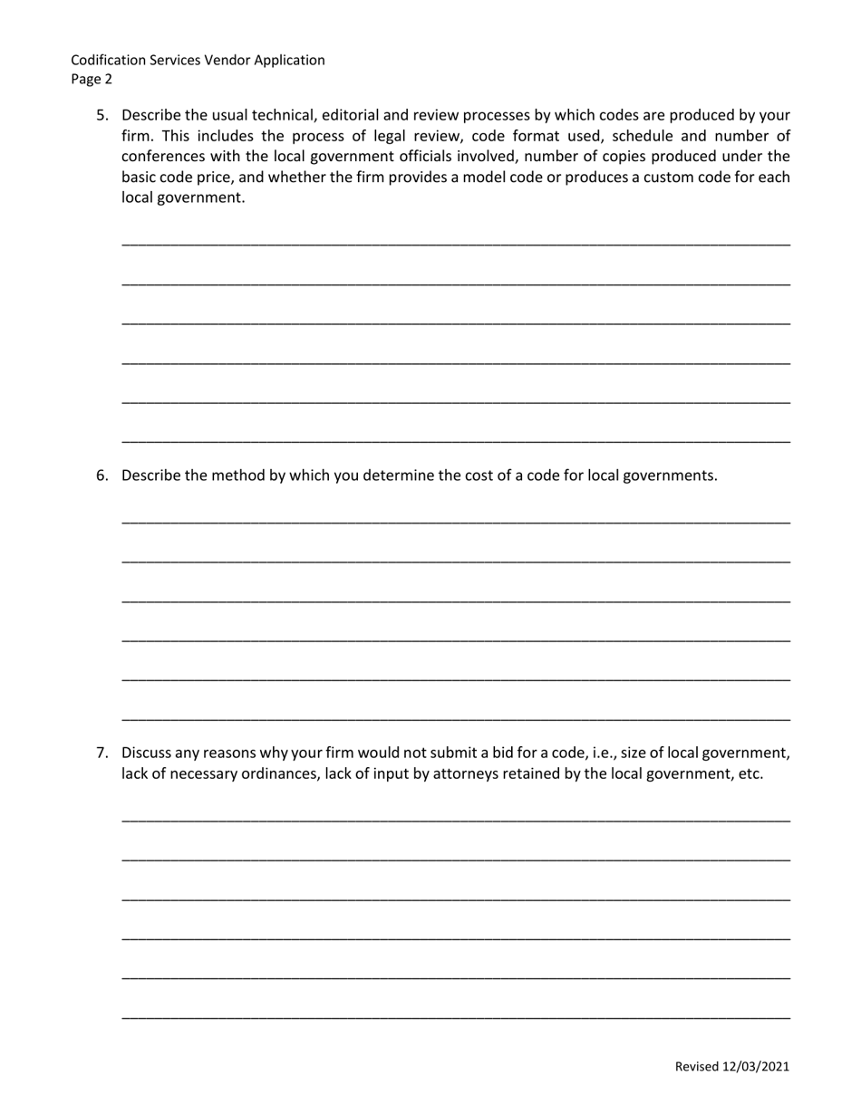 Codification Services Vendor Application - Local Records Program - Kentucky, Page 3