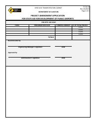 Form TC56-59 Project Amendment Application for State Aid for Development of Public Airports - Kentucky, Page 2