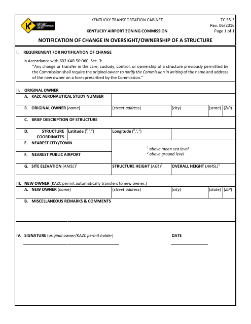 Form TC55-3  Printable Pdf