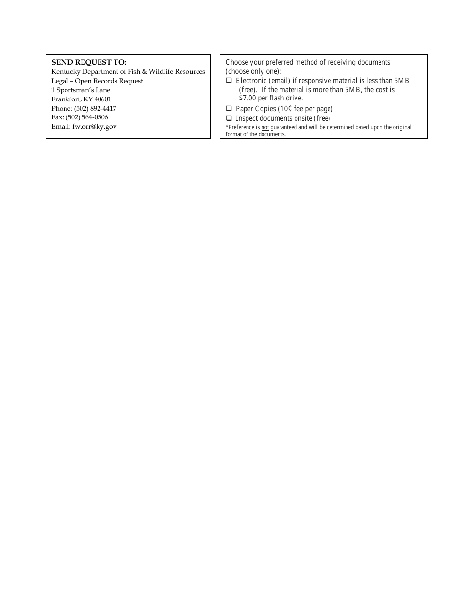 Kentucky Request To Inspect Public Records Form Open Records Request Krs Chapter 61 Fill Out 1971