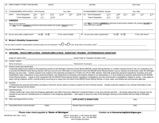 Form MGCB-RAL-4031 Occupational License Application - Michigan, Page 2
