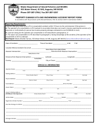 Document preview: Property Damage Atv and Snowmobile Accident Report Form - Maine